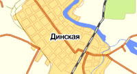 Карта Динского района