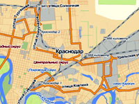 Карта Краснодара